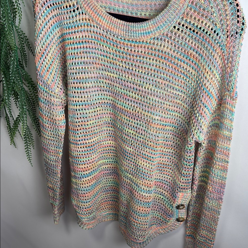 JohnPaulRichard Cream Crew Neck Sweater Textured Knit